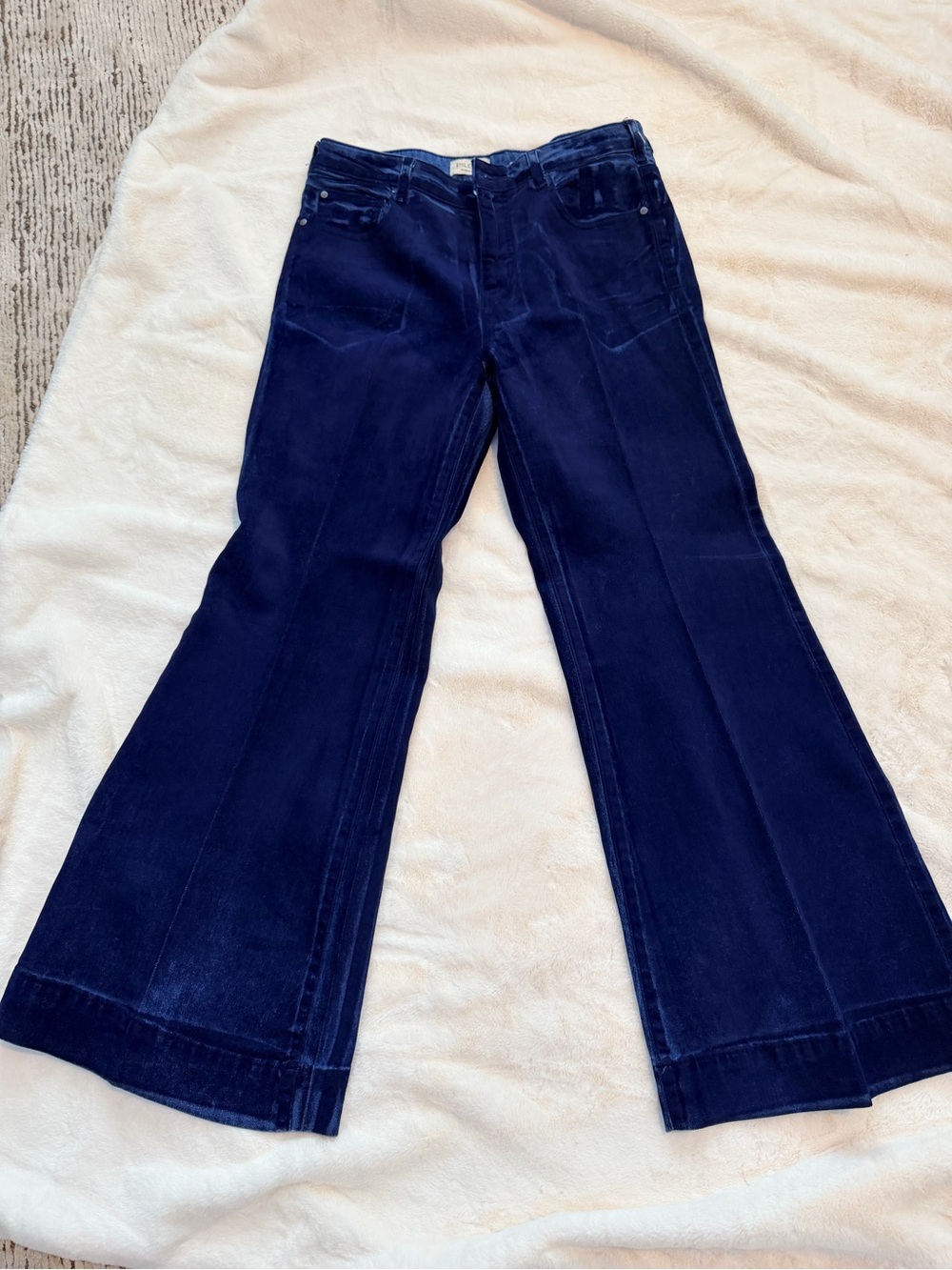 Pilcro Deep Navy Wide-Leg Corduroy Jeans